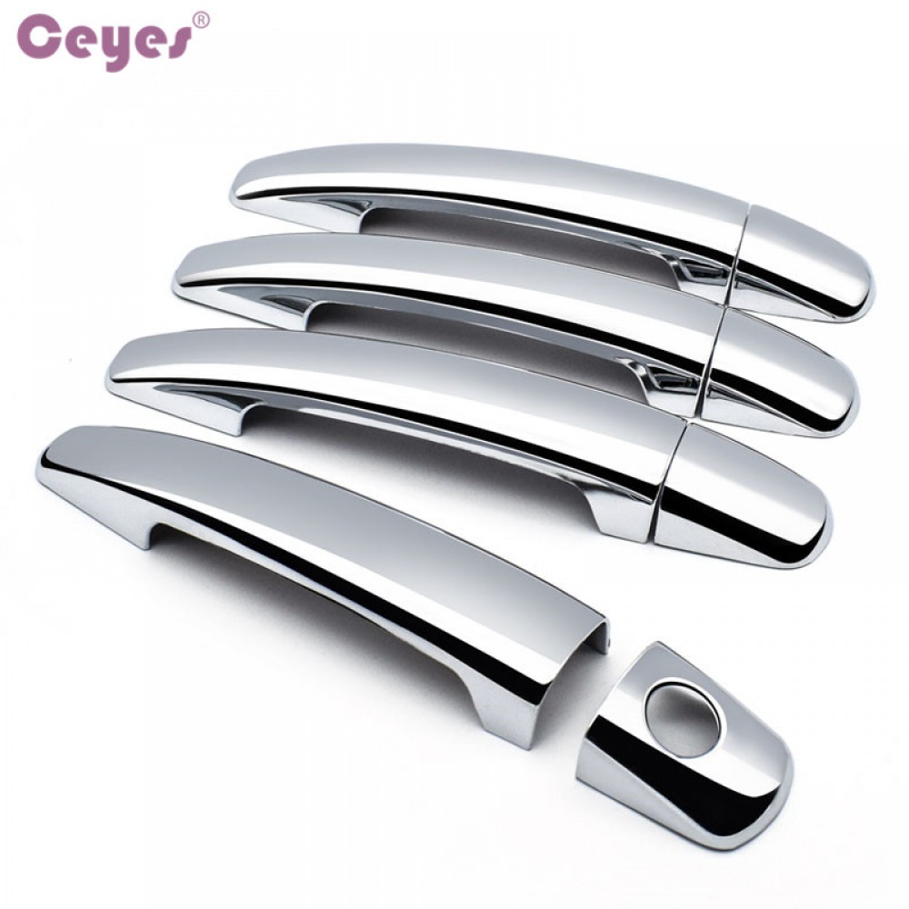Ceyes Car Styling Chrome Trim Decoration Silver Cover Fit For Peugeot 206 207 208 307 308 406 407 508 2006 3008 Auto Accessories