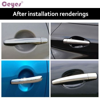 Ceyes Car Styling Chrome Trim Decoration Silver Cover Fit For Peugeot 206 207 208 307 308 406 407 508 2006 3008 Auto Accessories