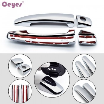 Ceyes Car Styling Chrome Trim Decoration Silver Cover Fit For Peugeot 206 207 208 307 308 406 407 508 2006 3008 Auto Accessories