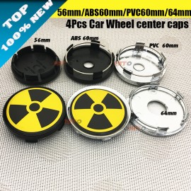 4pcs/lot Car Wheel Dust-proof emblem covers 135mm 60mm 56mm 64mm Auto wheel center cap car styling for Bomb Weapon Sign