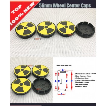 4pcs/lot Car Wheel Dust-proof emblem covers 135mm 60mm 56mm 64mm Auto wheel center cap car styling for Bomb Weapon Sign
