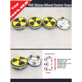 4pcs/lot Car Wheel Dust-proof emblem covers 135mm 60mm 56mm 64mm Auto wheel center cap car styling for Bomb Weapon Sign