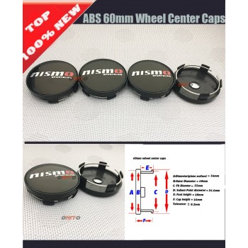 Wholesale 100pcs/lot 56mm 60mm 64mm Wheel Hub Center Caps Emblem Styling Wheel Sticker For nismo logo car emblem badge cover