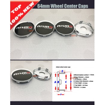 Wholesale 100pcs/lot 56mm 60mm 64mm Wheel Hub Center Caps Emblem Styling Wheel Sticker For nismo logo car emblem badge cover