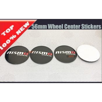 Wholesale 100pcs/lot 56mm 60mm 64mm Wheel Hub Center Caps Emblem Styling Wheel Sticker For nismo logo car emblem badge cover