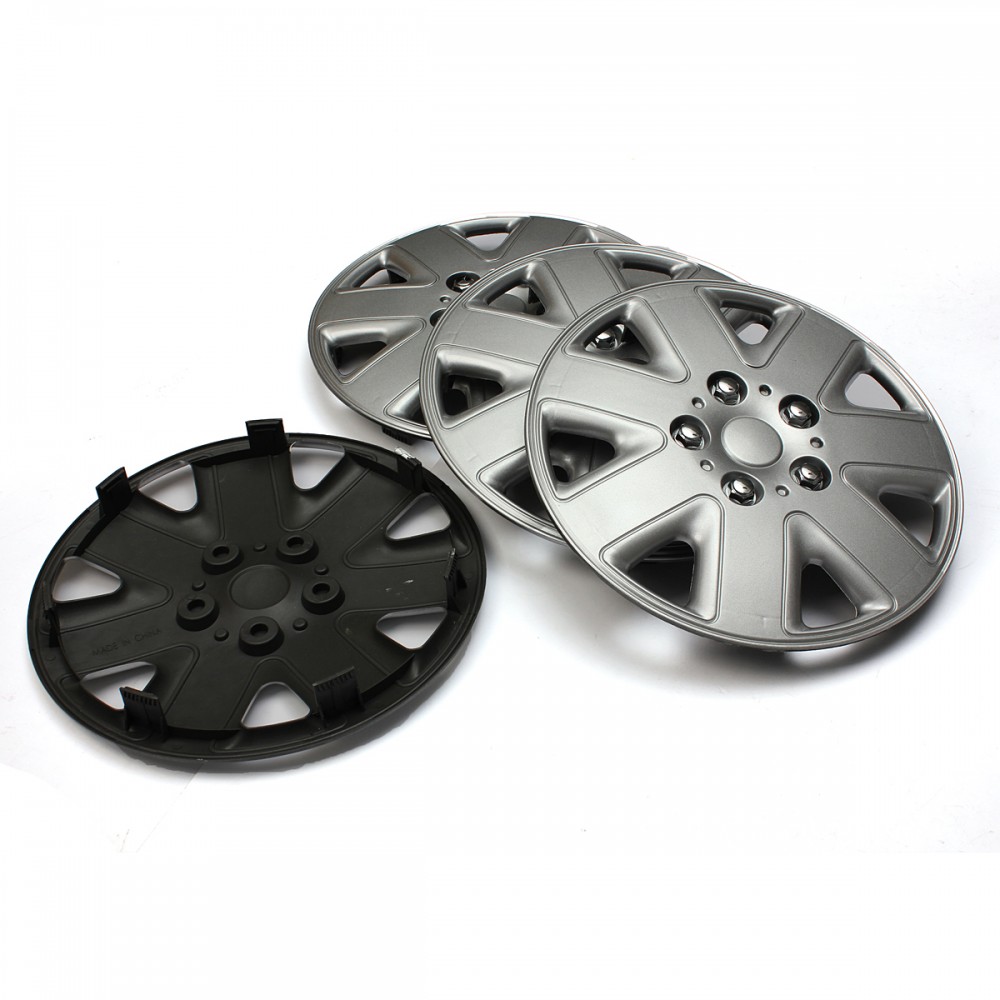 4pcs New 14 Inch Alloy Look Car Wheel Trims Cover Hub Caps Tyre Cap Silver