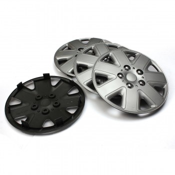 4pcs New 14 Inch Alloy Look Car Wheel Trims Cover Hub Caps Tyre Cap Silver