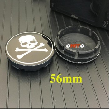 New 4pcs Wheel Center Cap Wheel Rim Badge Covers Hubcap ABS/PVC 56/60/64mm for skull alpina Auto accessories dust-proof decals