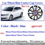 Car Styling 4PCS Wheel Rim Center Cap Covers 55mm 56mm 60mm 63mm 65mm 70mm 75mm 135mm 50mm 66mm 68mm For Passat B6 B7 CC Golf