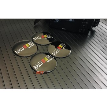 New 4pcs 135MM 64mm 56MM 60MM Wheel emblem covers For Mitsubishi RalliArt Lancer Ralli Art 10 Asx Car Emblems Badge Accessories