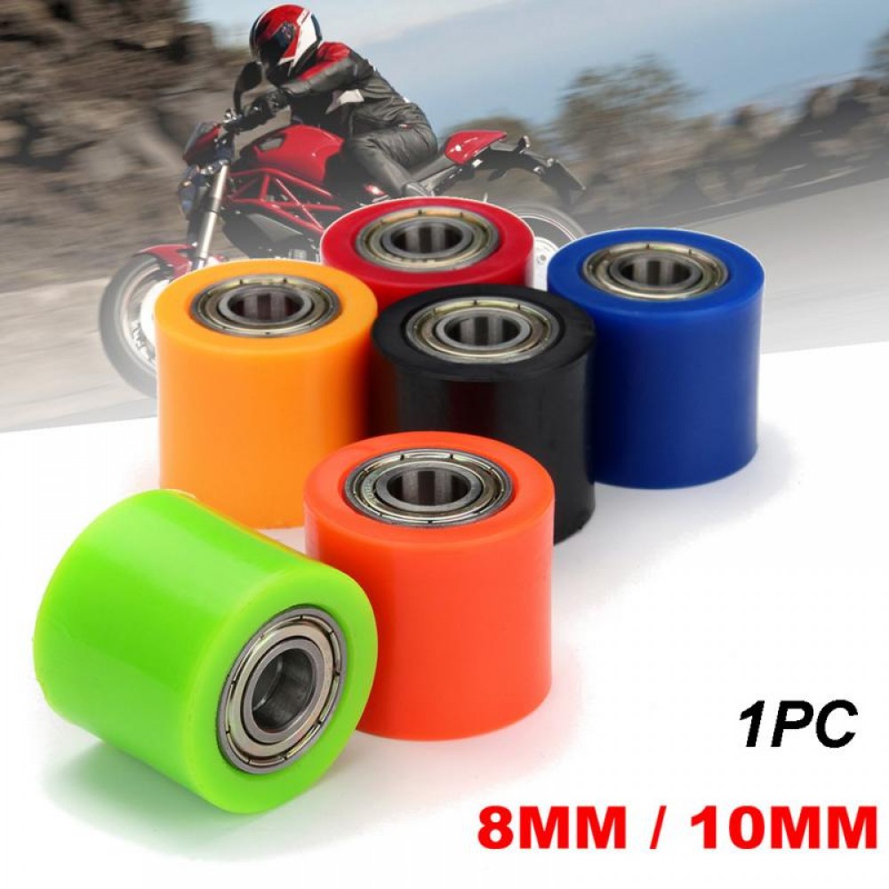 8mm 10mm Tensioner Wheel Motorcycle Chain Pulley Pit Dirt Roller Slider Bike