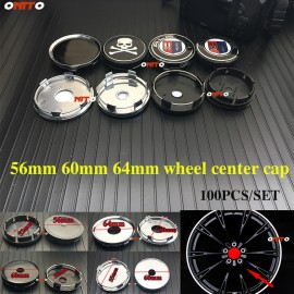 Best price 100X Wheel Center Cap Wheel Rim Badge Covers Hubcap ABS/PVC 56mm 5.6cm 60mm 6cm 64mm 6.4cm for bmw Auto Styling