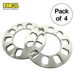 TIROL T12849c 4pcs  Universal Wheel Spacer 5 hole 8mm Aluminum Wheel adapter fit 5 lug 5X114.3 5X120 5X120.7 5X127 FREESHIPPING