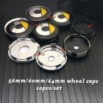 New 56mm 64mm 135MM 5 Spoke New Grey Black 60mm Smart logo car emblem Wheel Center Hub Cap Rim badge decoration covers styling