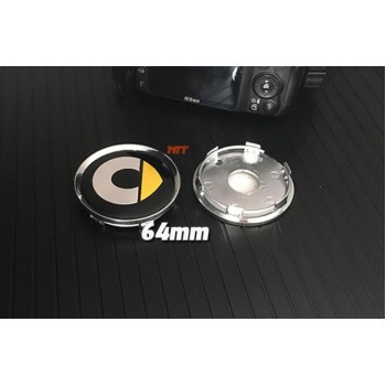 New 56mm 64mm 135MM 5 Spoke New Grey Black 60mm Smart logo car emblem Wheel Center Hub Cap Rim badge decoration covers styling