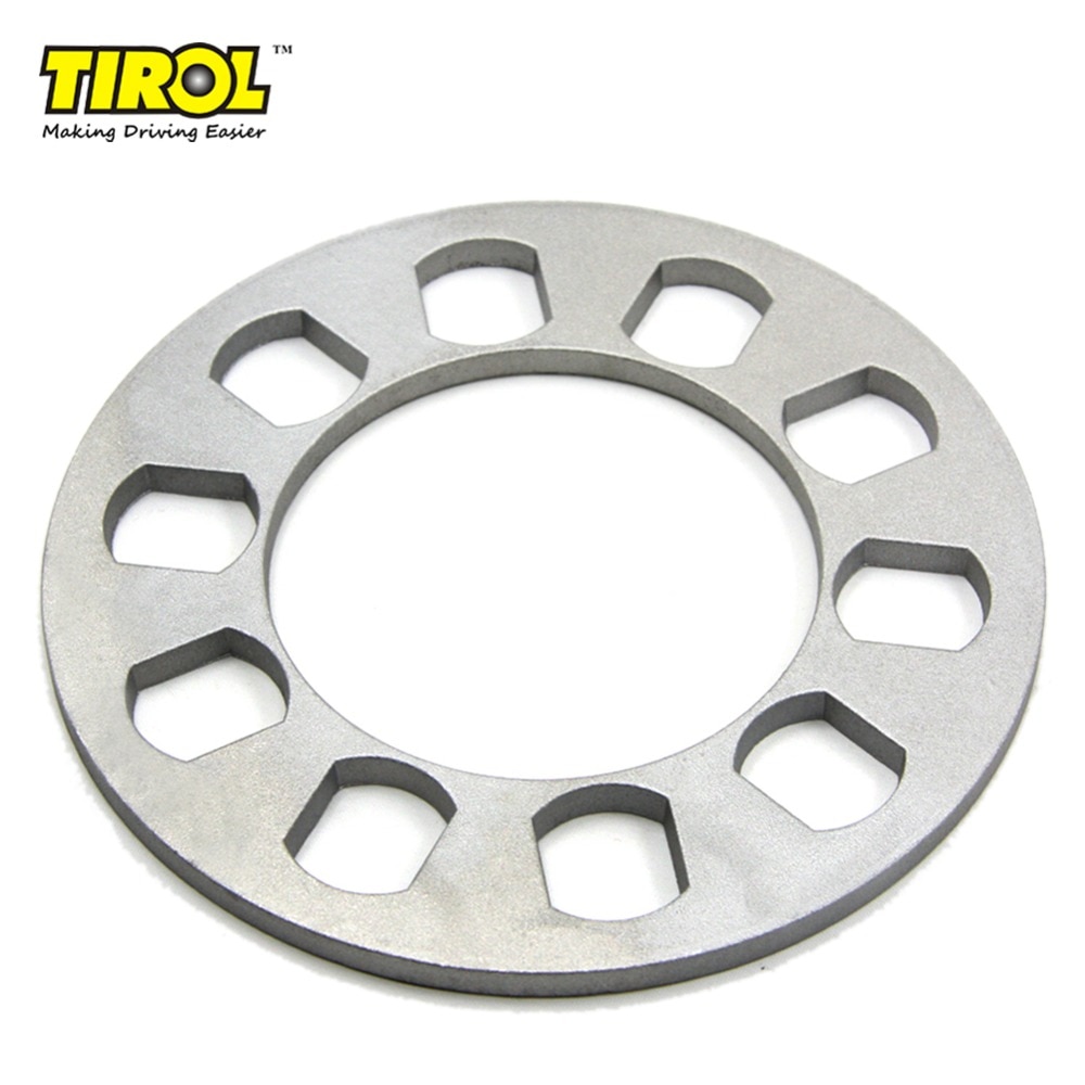 TIROL T12852a Universal Wheel Spacer 5 hole 5mm thick Aluminum Wheel adapter fit 5 lug 5X114.3 5X120 5X120.7 5X127 FREESHIPPING