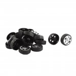 Plastic Roll 2mm Dia Shaft Car Truck Model Toys Wheel 20mmx6mm 20Pcs