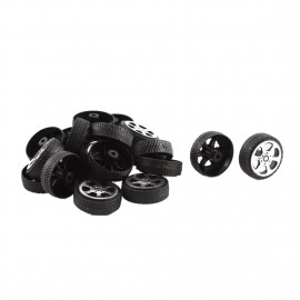 Plastic Roll 2mm Dia Shaft Car Truck Model Toys Wheel 20mmx6mm 20Pcs