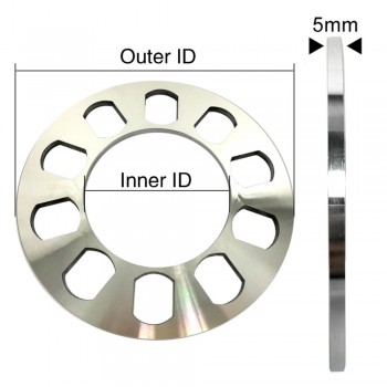 TIROL Universal Wheel Spacer 5hole Disc Brake Spacer Kit 5MM Thick wheel spacer 2PCS T12852GLa Free Shipping