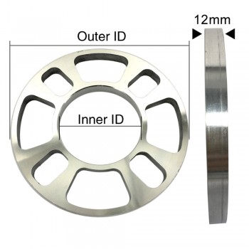 TIROL 2PCS Universal Wheel Spacer 4 hole Disc brake spacer kit 12mm thick wheel spacer T12851GL a Free Shipping