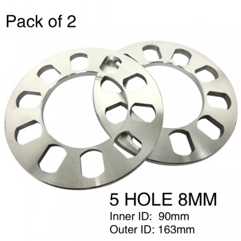 TIROL Universal Wheel Spacer 5 hole Disc brake spacer kit 8mm thick wheel spacer  2PCS T12849GLa Free Shipping