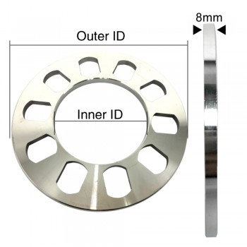 TIROL Universal Wheel Spacer 5 hole Disc brake spacer kit 8mm thick wheel spacer  2PCS T12849GLa Free Shipping