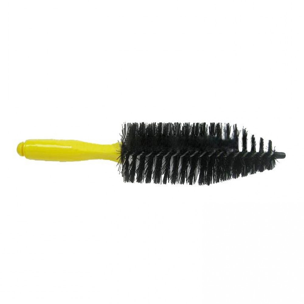 Corn Cob Shaped Auto Car Deep Wheel Reach Spoke Brush Yellow + black