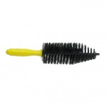 Corn Cob Shaped Auto Car Deep Wheel Reach Spoke Brush Yellow + black