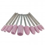 New 10Pcs 1/8  Abrasive Polishing Mounted Stone Rotary Tool Grinding Wheel Red Drop shipping