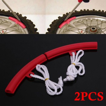 2pcs Tire Wheel Rim Edge Protectors Red Motorcycle Car Saver Changing Tyre Tire Wheel Guard Rim Edge Protectors