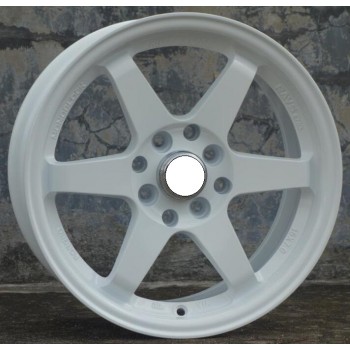 TE 37 15 inch White  15x7.0  4x100  4x114.3 Car Aluminum Alloy Wheel Rims Fit for Mazda Peugeot