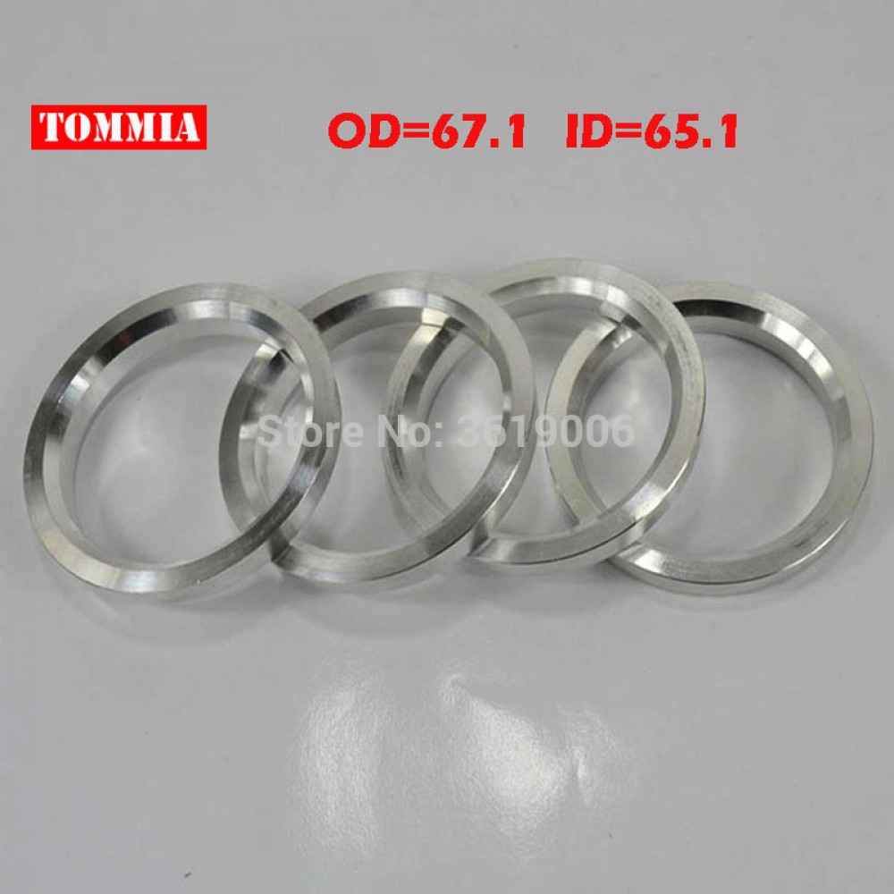 TOMMIA Alloy Wheel Hub Centric Spigot Rings 67.1 - 65.1 wheel Spacer Set of 4