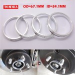 TOMMIA 1Sets Aluminum Centric Spigot Hub Rings Wheel Spacer Set 54.1mm ID to 67.1mm OD