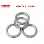 TOMMIA 1Sets 58.1mm ID to 73.1mm OD Aluminum Centric Spigot Hub Rings Wheel Spacer