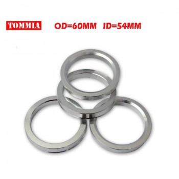 TOMMIA 4Pcs Wheel Hub Centric Rings Center Bore Adapters Spigot Spacer Gasket Set 60mm ID to 54mm OD Aluminium
