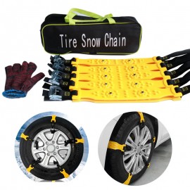 10pcs Emergency Car Tire Chain Winter Beef Tendon Thickening Snow Chain 10pcs Anti-skid Snow Chain Tire Protection Car Safety