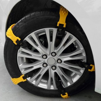 10pcs Emergency Car Tire Chain Winter Beef Tendon Thickening Snow Chain 10pcs Anti-skid Snow Chain Tire Protection Car Safety