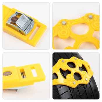 Car Snow Chain Black Yellow Tire Anti-skid Belt Automotive Passenger Vehicle Snow Chains Anti Wheel Slip Chain