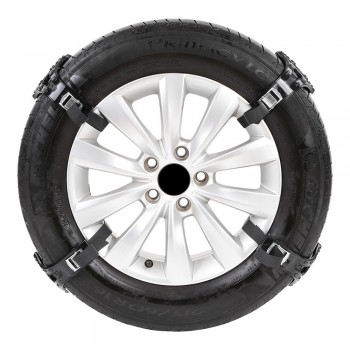 4pcs Car Tyre Winter Roadway Safety Tire Snow Adjustable Anti-skid Safety Double Snap Skid Wheel TPU Chains