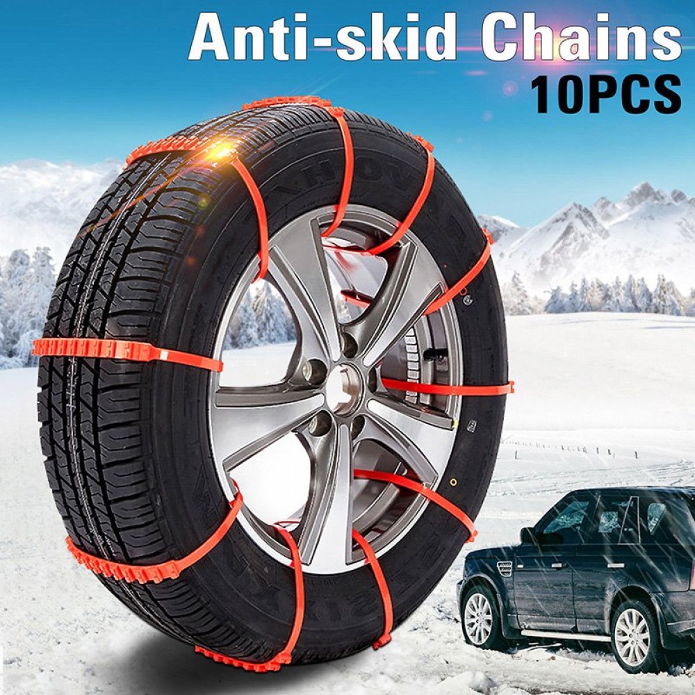 10pcs Brand new Car Tire Tyre Anti-Skid Chain Anti-Slip Tie Belt Snow Rain Winter Driving Fit for most 14-24 inch wheels