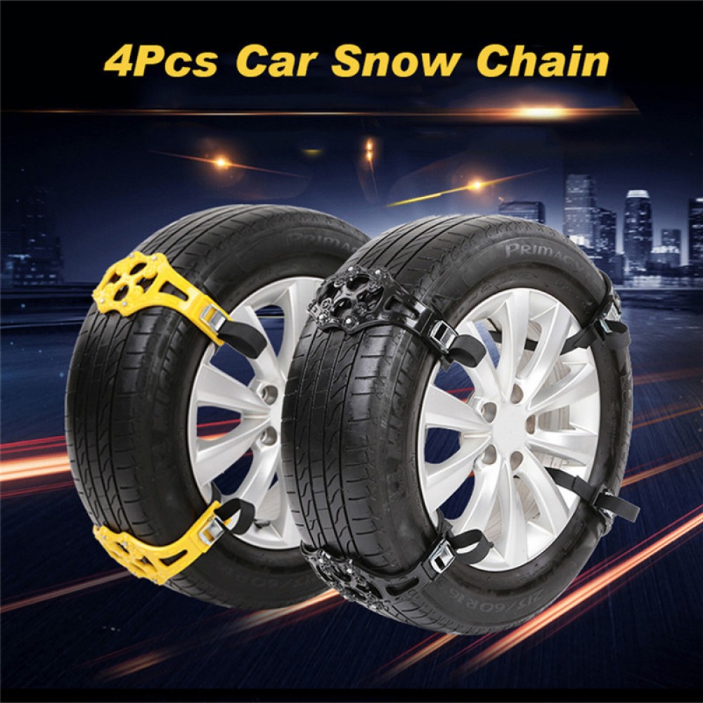 4 PCS/Pack Universal Car Tire Anti-skid Belt Emergency Tire Anti-skid Chain For Snow Road Sand Road