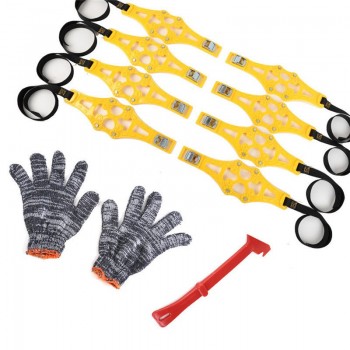 4 PCS/Pack Universal Car Tire Anti-skid Belt Emergency Tire Anti-skid Chain For Snow Road Sand Road