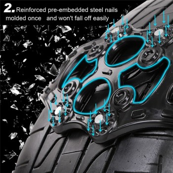 4 PCS/Pack Universal Car Tire Anti-skid Belt Emergency Tire Anti-skid Chain For Snow Road Sand Road