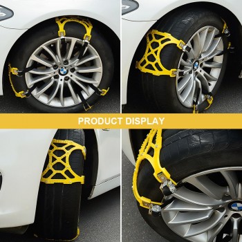 WHDZ 3pcs Car Tire Snow Chains Universal Car Suit 165-265mm Tyre Winter Slip Chains Climbing Mud Sandy Ground anti-skid chains