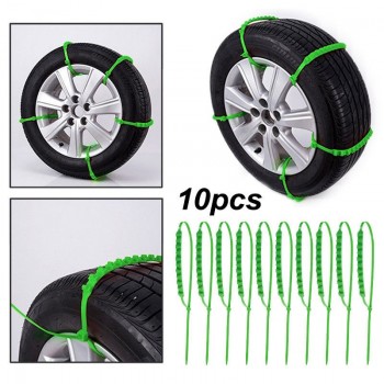 Universal 10pcs 900mm Car Anti Skid Snow Chains Nylon For Car Truck Snow Mud Wheel Tyre Tire Cable Ties