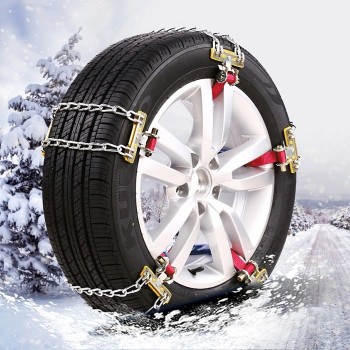 Manganese Steel Wear Resistant And Durable Double Universal Metal Snow Chain Fit For Snow Road And Sand Road Car Accessories