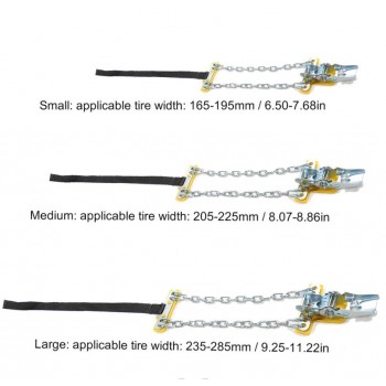 Manganese Steel Wear Resistant And Durable Double Universal Metal Snow Chain Fit For Snow Road And Sand Road Car Accessories