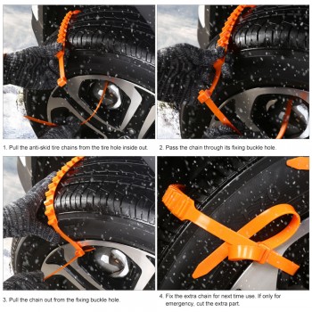 Antiskid Chain Of Snowfield Cross-country Tires Emergency Antiskid Belt For Cars 10pcs Nylon Anti Skid Snow Chains