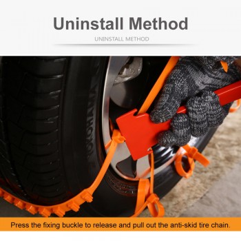 Antiskid Chain Of Snowfield Cross-country Tires Emergency Antiskid Belt For Cars 10pcs Nylon Anti Skid Snow Chains