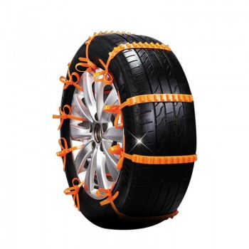 Snow Chains 10pcs Car Tires Winter Snow Anti-Skid Chain Plastic Tendon Thick SUV Bread Off-Road Car Tire Cable Harness Car Shape